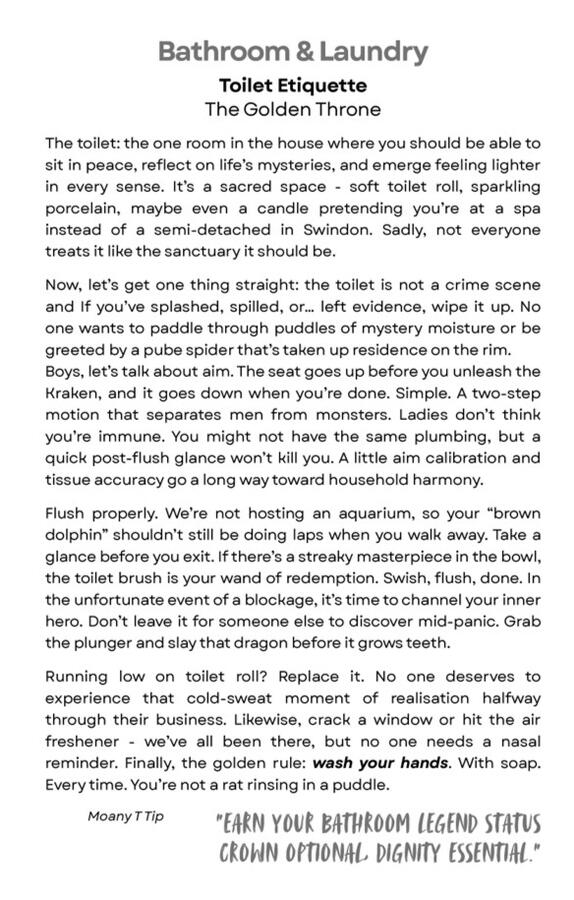 Sample pages - Toilet Etiquette